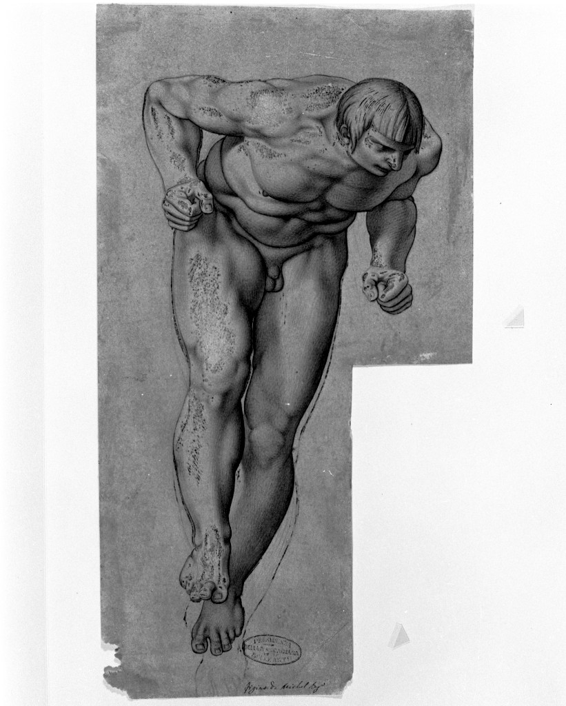 giovane nudo (disegno, opera isolata) - ambito italiano (sec. XVIII)