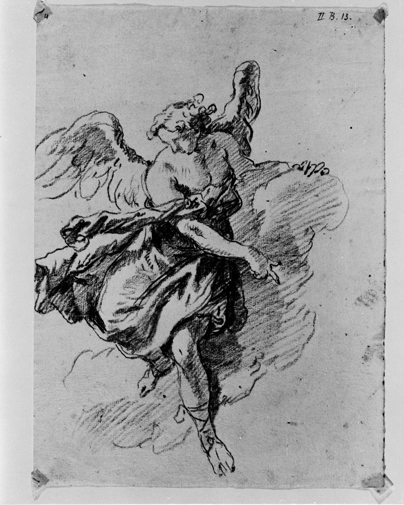angelo (disegno, opera isolata) di Pittoni Giovanni Battista (secc. XVII/ XVIII)
