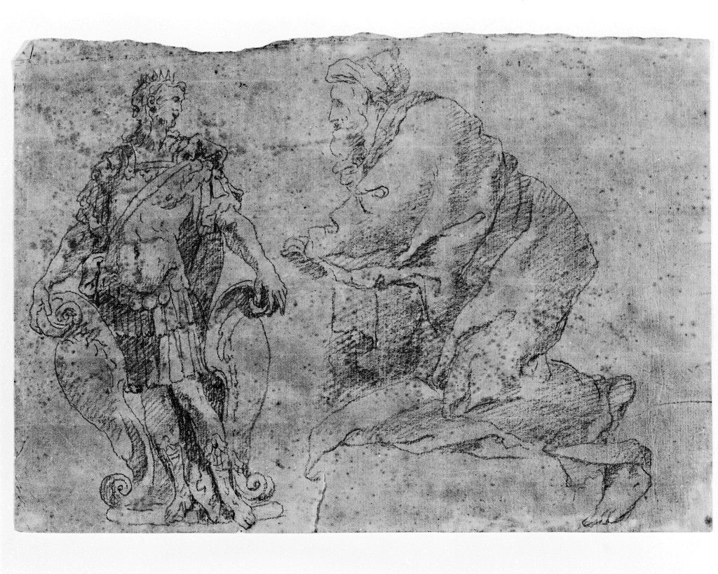 figure maschili (disegno, opera isolata) di Pittoni Giovanni Battista (scuola) (sec. XVIII)