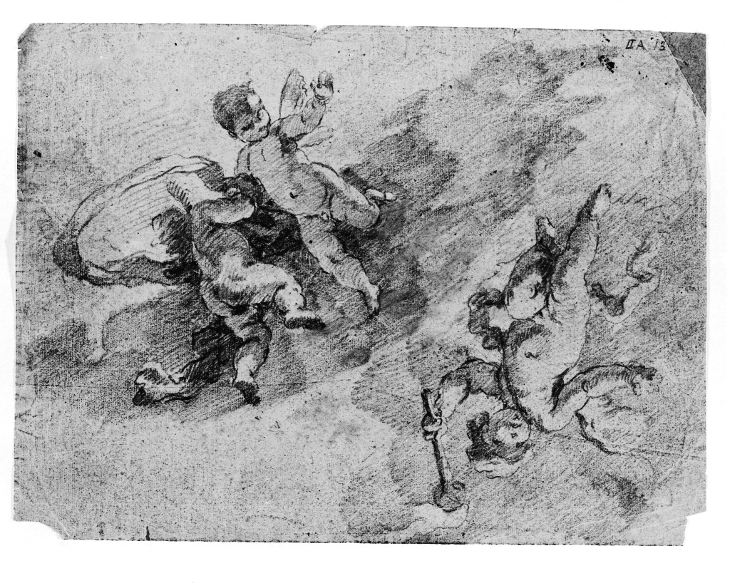 putti (disegno, opera isolata) di Pittoni Giovanni Battista (scuola) (sec. XVIII)