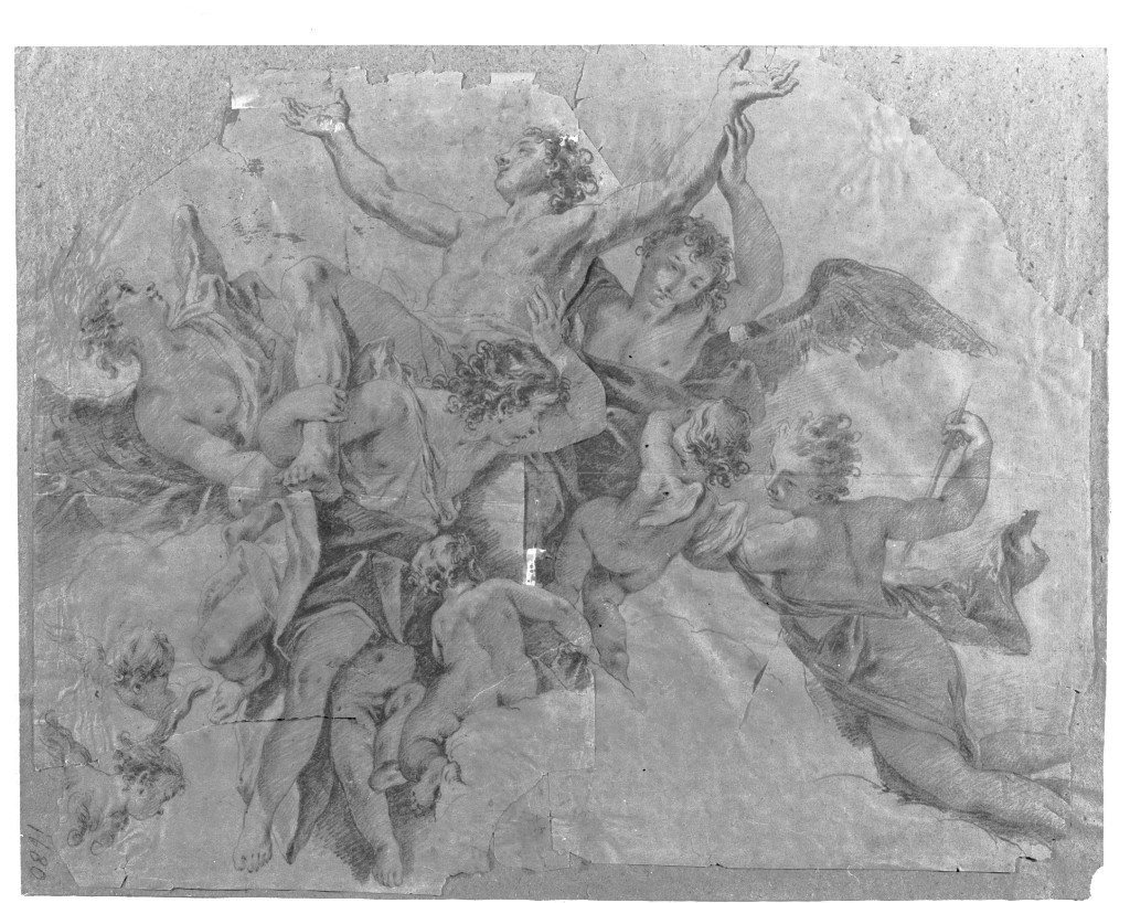 gloria di Santi (disegno, opera isolata) di Pittoni Giovanni Battista (maniera) (sec. XVIII)