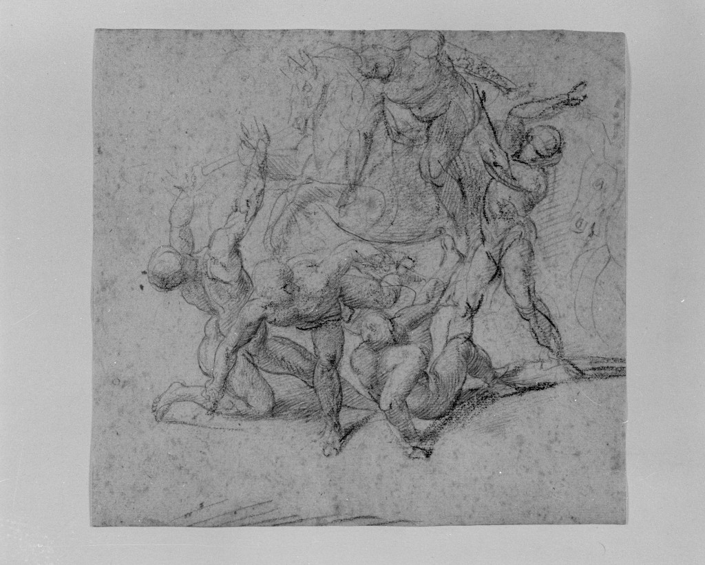 scena di battaglia (disegno, opera isolata) - ambito fiorentino (metà sec. XVI)