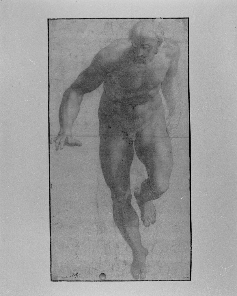 nudo virile (disegno, opera isolata) - ambito romano (fine sec. XVI)