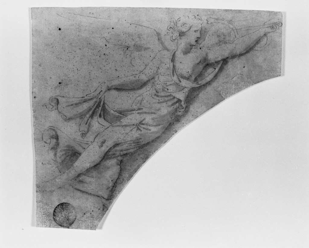 allegoria della Vittoria (disegno) di Pippi Giulio detto Giulio Romano (attribuito) (sec. XVI)