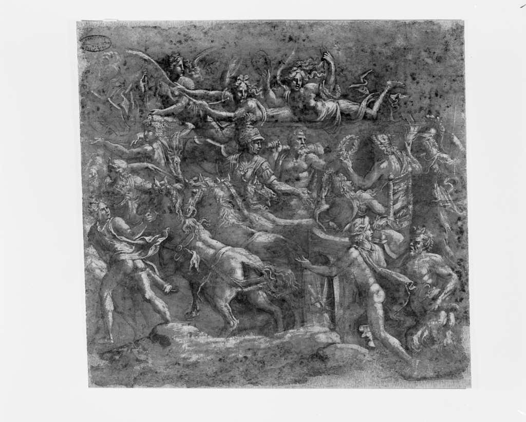 corteo trionfale (disegno, opera isolata) di Pippi Giulio detto Giulio Romano (attribuito) (metà sec. XVI)
