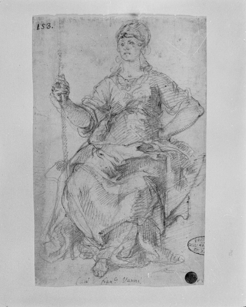 Minerva (disegno, opera isolata) di Viviani Antonio detto Sordo (attribuito) (sec. XVI)