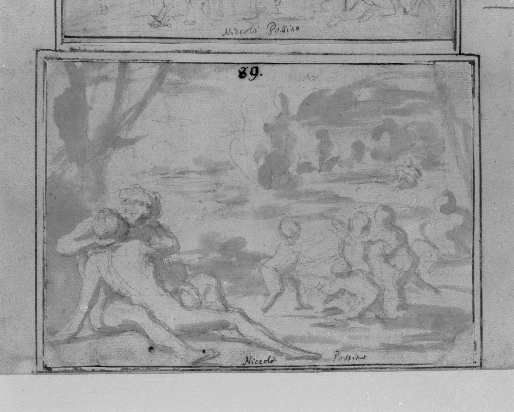 amore di Marte e Venere (disegno, opera isolata) di Poussin Nicolas (scuola) (prima metà sec. XVII)