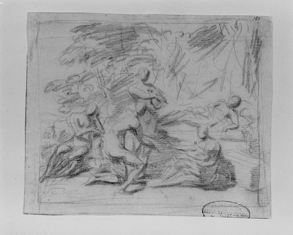 nascita di Cupido (disegno, insieme) di Poussin Nicolas (scuola) (sec. XVII)