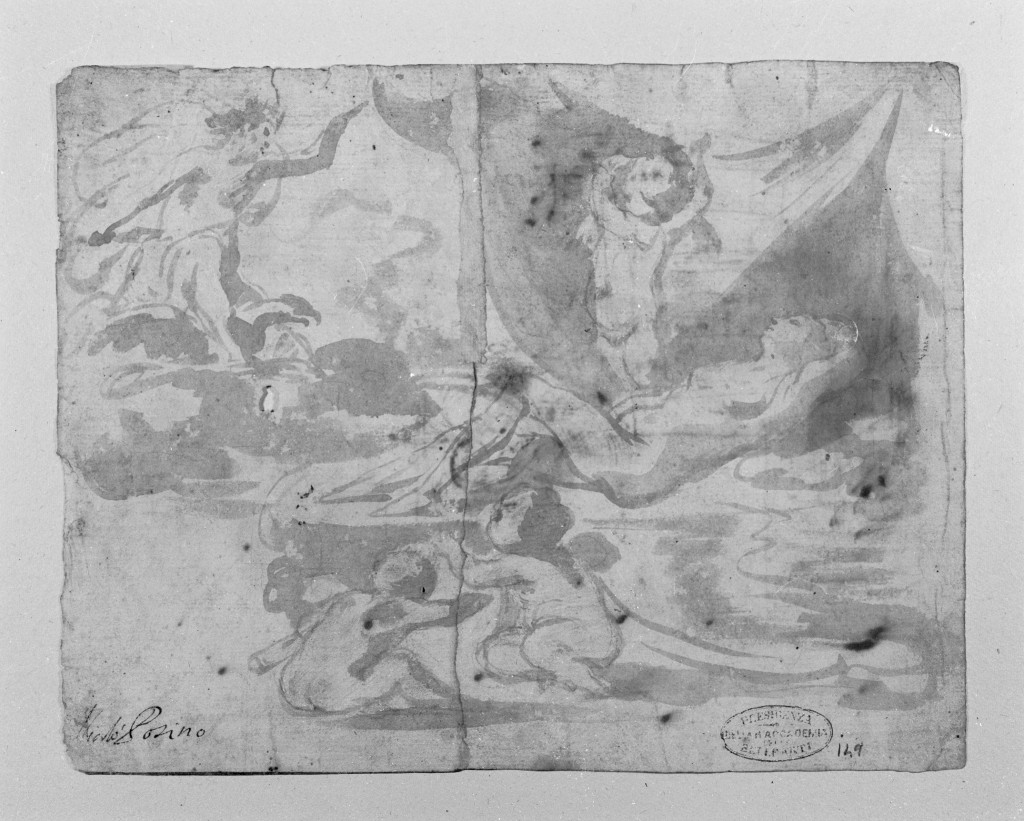 amori di Giove (disegno, insieme) di Poussin Nicolas (scuola) (sec. XVII)