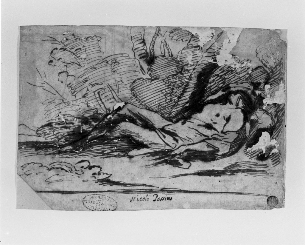 Venere dormiente (disegno, opera isolata) di Testa Pietro detto Lucchesino (attribuito) (sec. XVII)