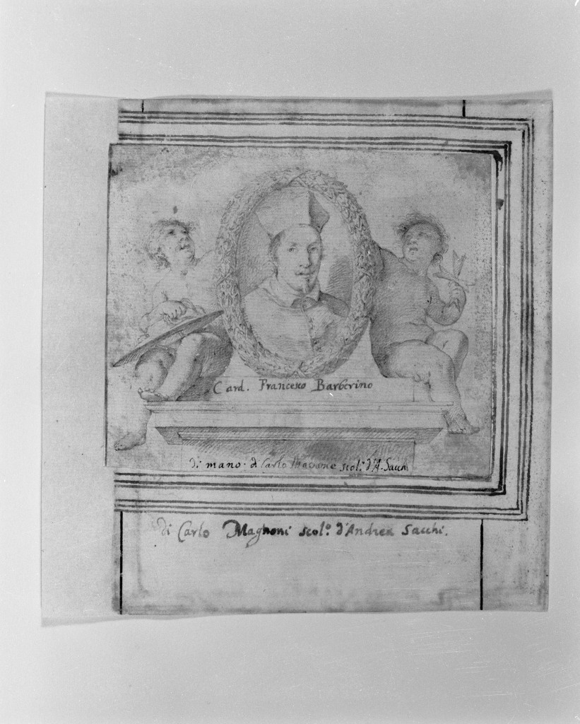 Ritratto del Cardinale Francesco Barberini, ritratto di ecclesiastico (disegno, opera isolata) di Magnoni Carlo (attribuito) (sec. XVII)