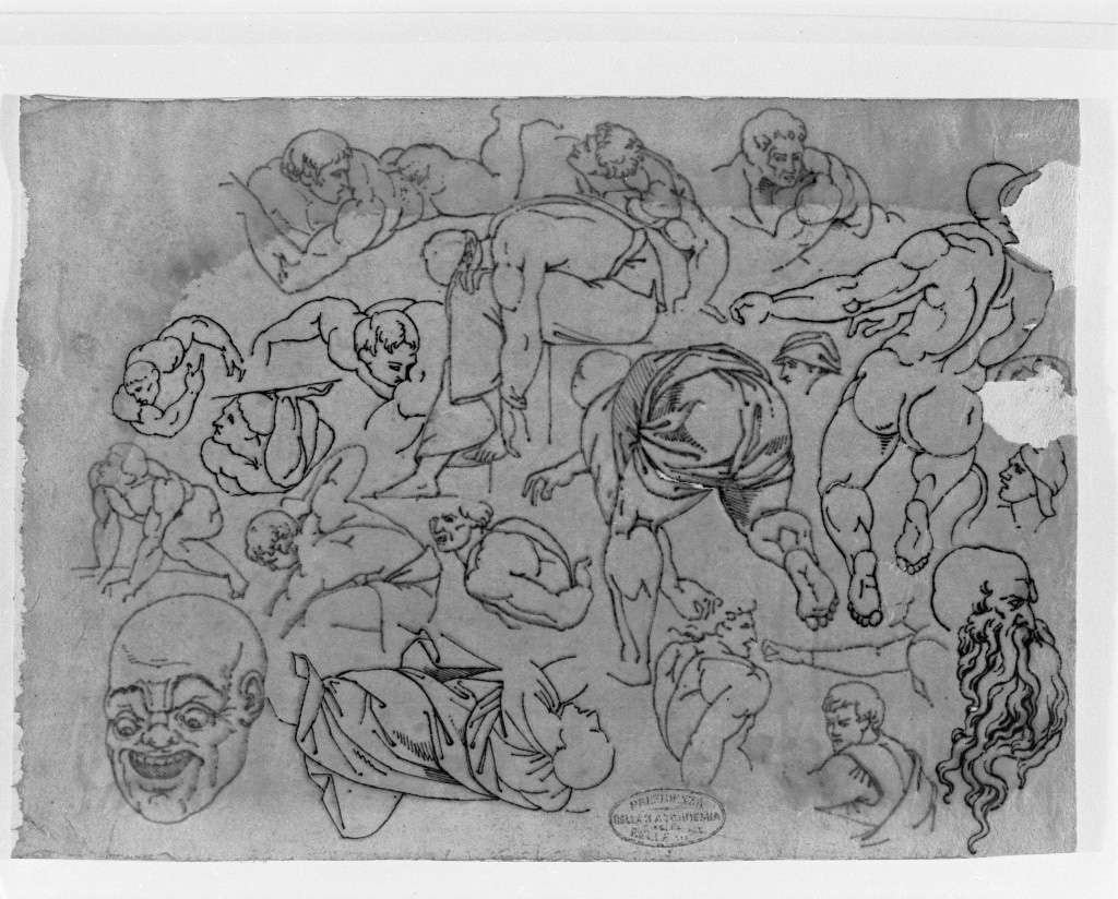 figure maschili (disegno, opera isolata) di De Superville Pierre Davide Humbert (sec. XVIII)