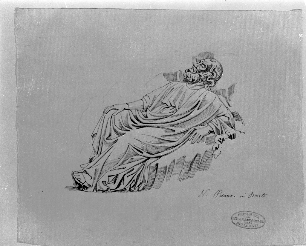 Abramo dormiente, Abramo (disegno, opera isolata) di De Superville Pierre Davide Humbert (sec. XVIII)