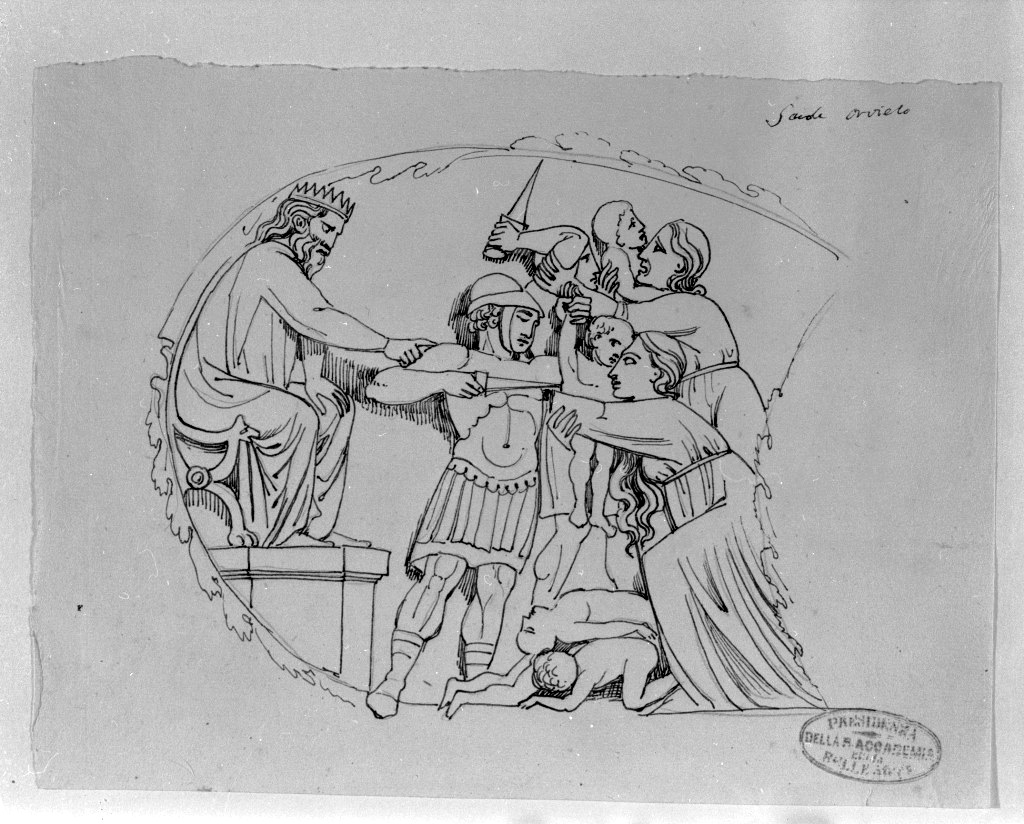 Strage degli innocenti (disegno, opera isolata) di De Superville Pierre Davide Humbert (sec. XVIII)