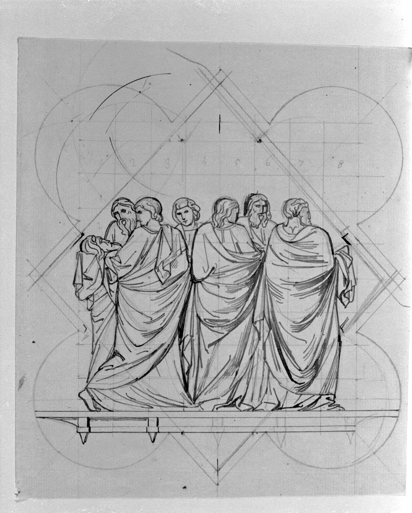 Trasporto del corpo del Battista (disegno, opera isolata) di De Superville Pierre Davide Humbert (sec. XVIII)
