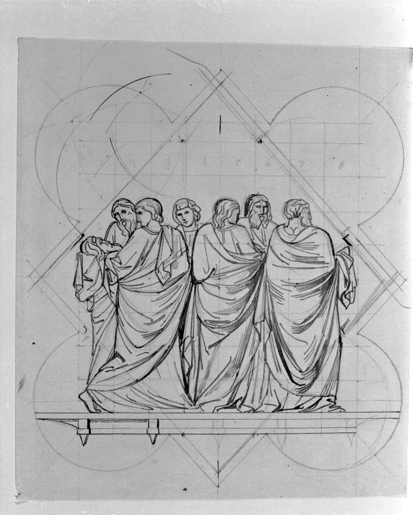 Trasporto del corpo del Battista (disegno, opera isolata) di De Superville Pierre Davide Humbert (sec. XVIII)