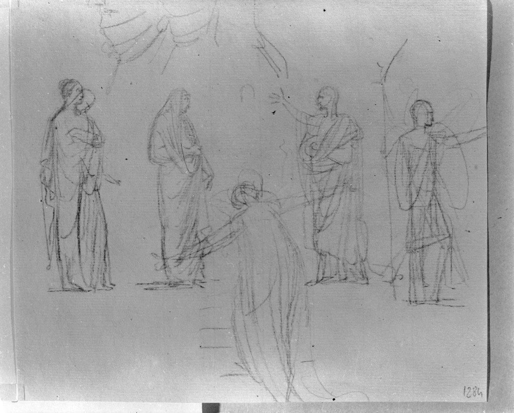 studio di figure (disegno, opera isolata) di De Superville Pierre Davide Humbert (sec. XVIII)