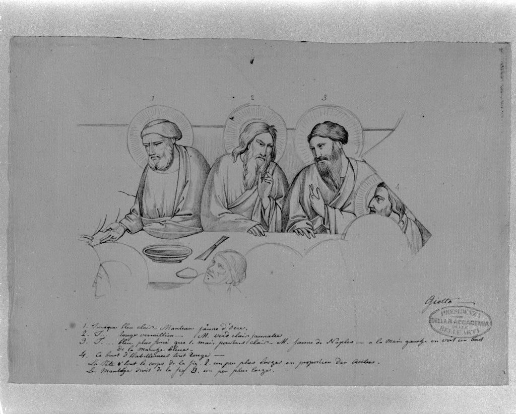 apostoli (disegno, opera isolata) di De Superville Pierre Davide Humbert (sec. XVIII)