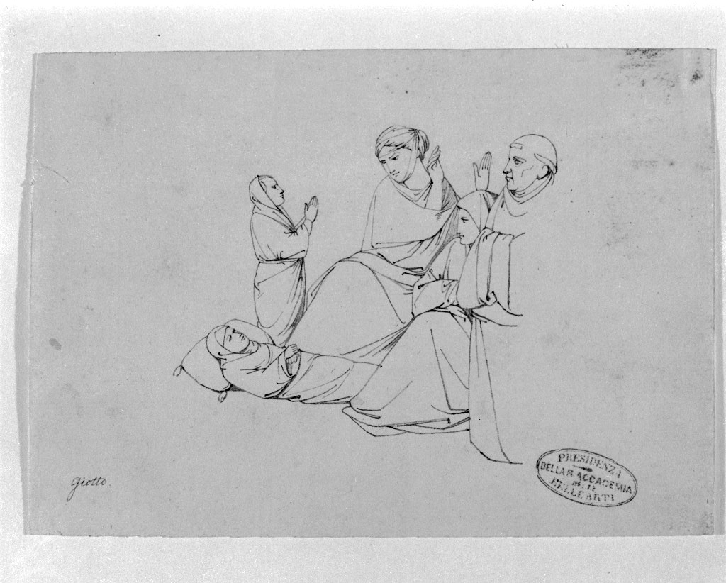 studio di figure (disegno, opera isolata) di De Superville Pierre Davide Humbert (sec. XVIII)