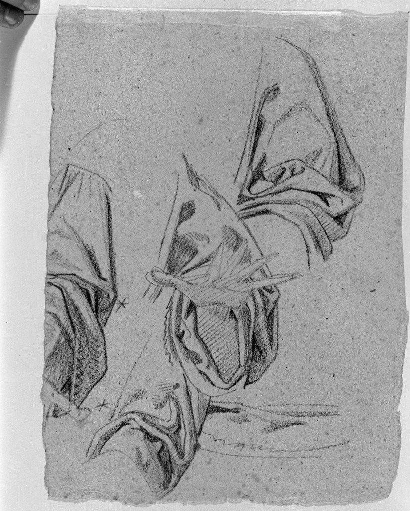 studio di panneggio (disegno, opera isolata) di De Superville Pierre Davide Humbert (sec. XVIII)