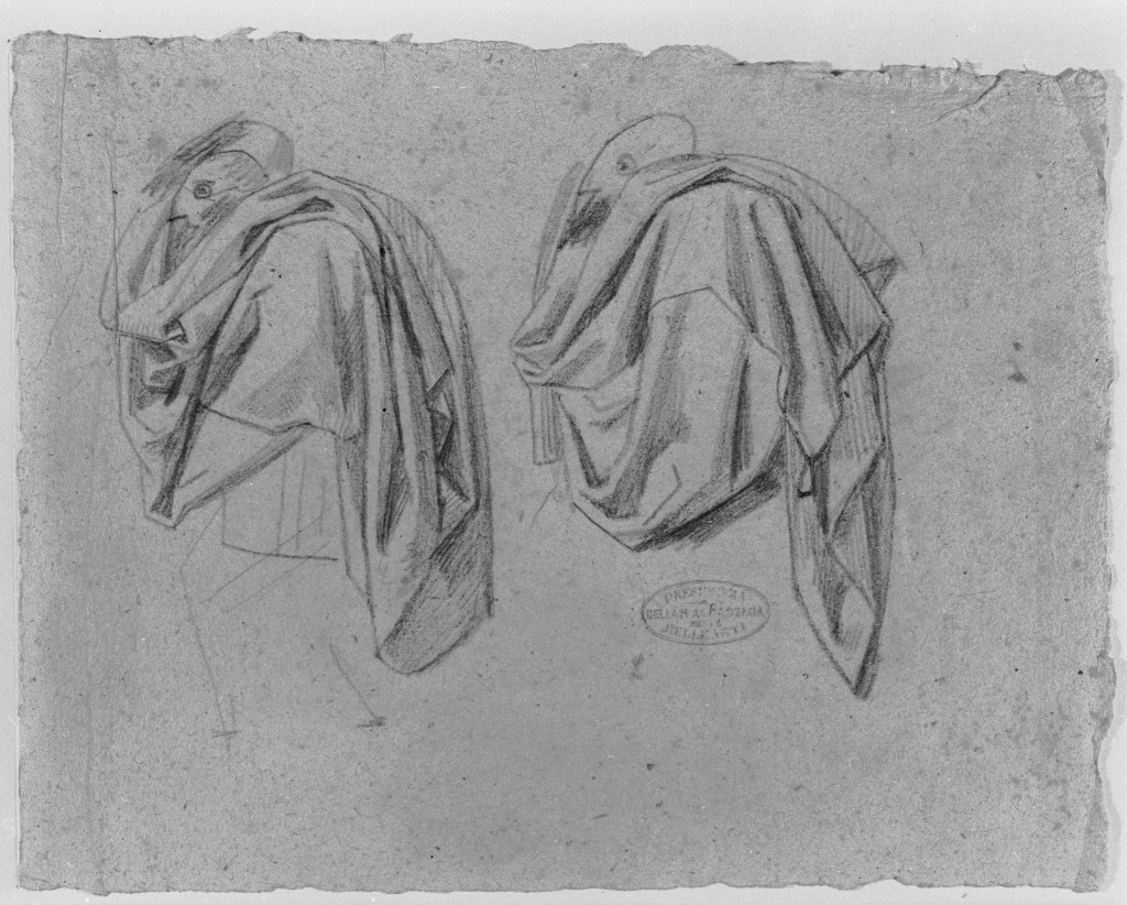 studio di panneggio (disegno, opera isolata) di De Superville Pierre Davide Humbert (sec. XVIII)