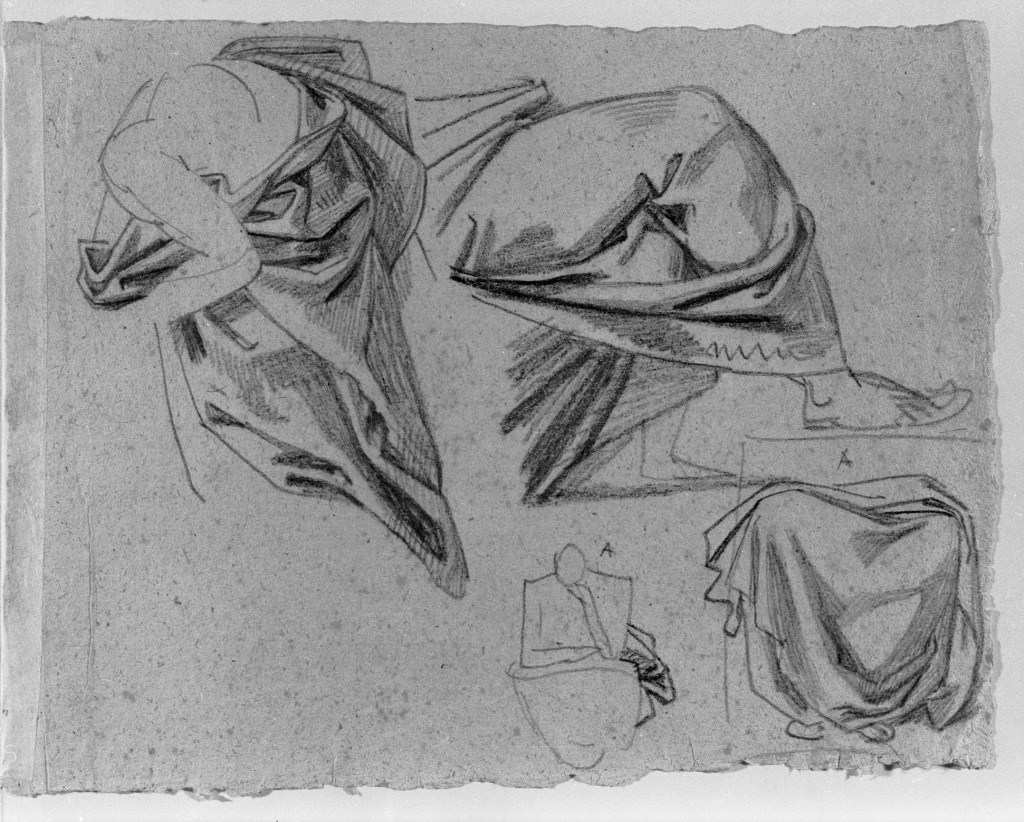 studio di panneggio (disegno, opera isolata) di De Superville Pierre Davide Humbert (sec. XVIII)