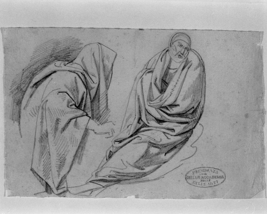 figura maschile di anziano (disegno, opera isolata) di De Superville Pierre Davide Humbert (sec. XVIII)