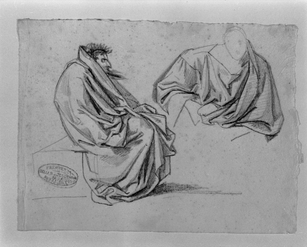 figura maschile (disegno, opera isolata) di De Superville Pierre Davide Humbert (sec. XVIII)