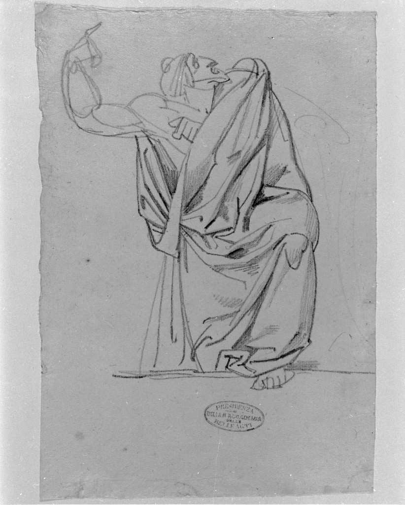 figura maschile (disegno, opera isolata) di De Superville Pierre Davide Humbert (sec. XVIII)
