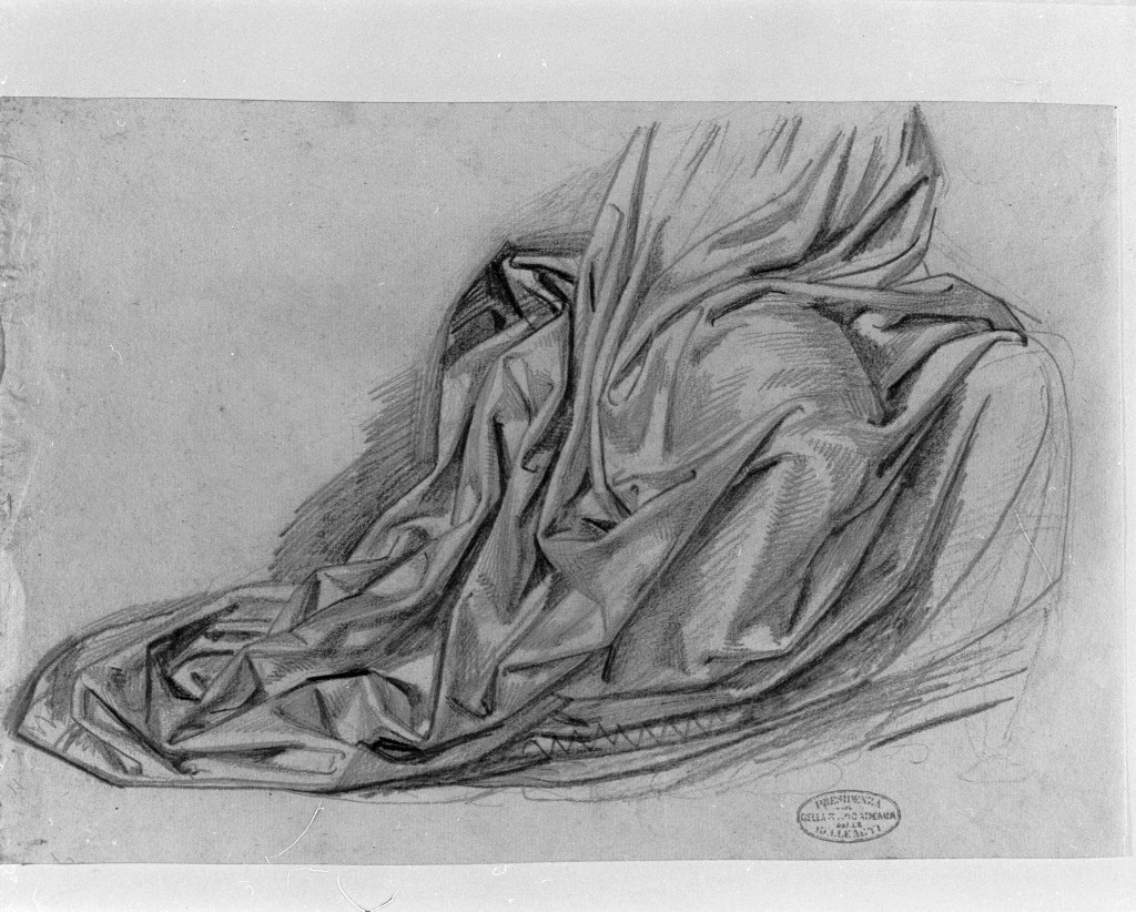 figura maschile seduta (disegno, opera isolata) di De Superville Pierre Davide Humbert (sec. XVIII)