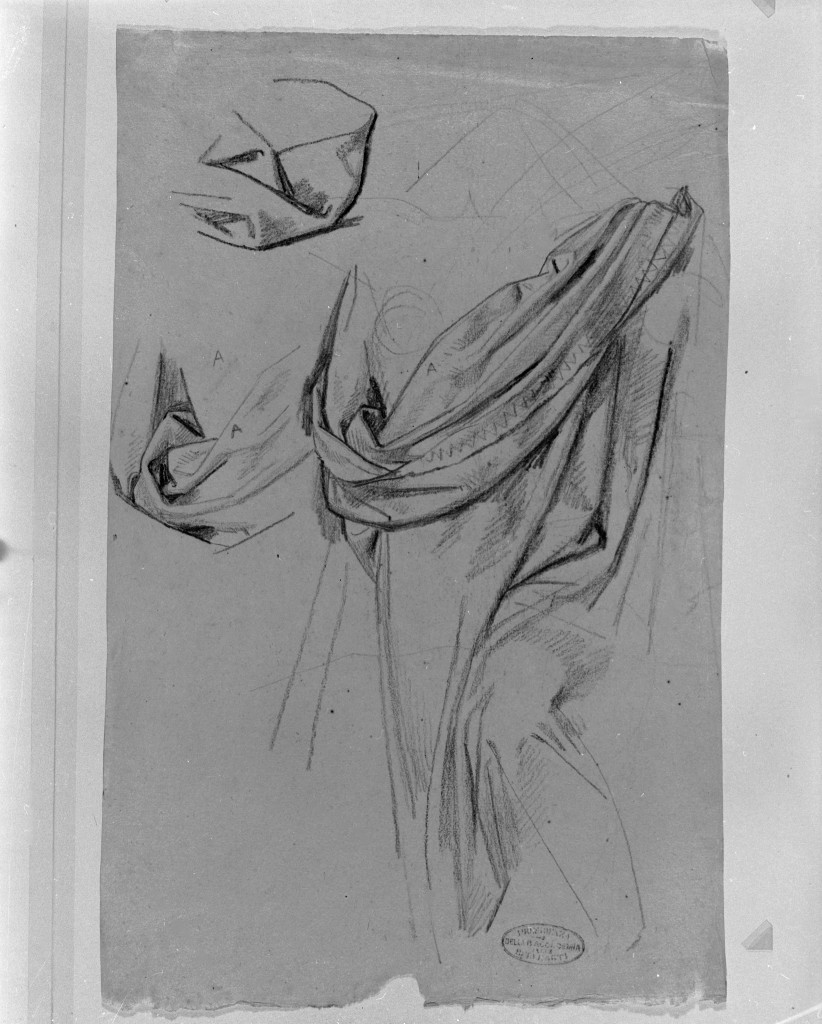 figura femminile panneggiata (disegno, opera isolata) di De Superville Pierre Davide Humbert (sec. XVIII)
