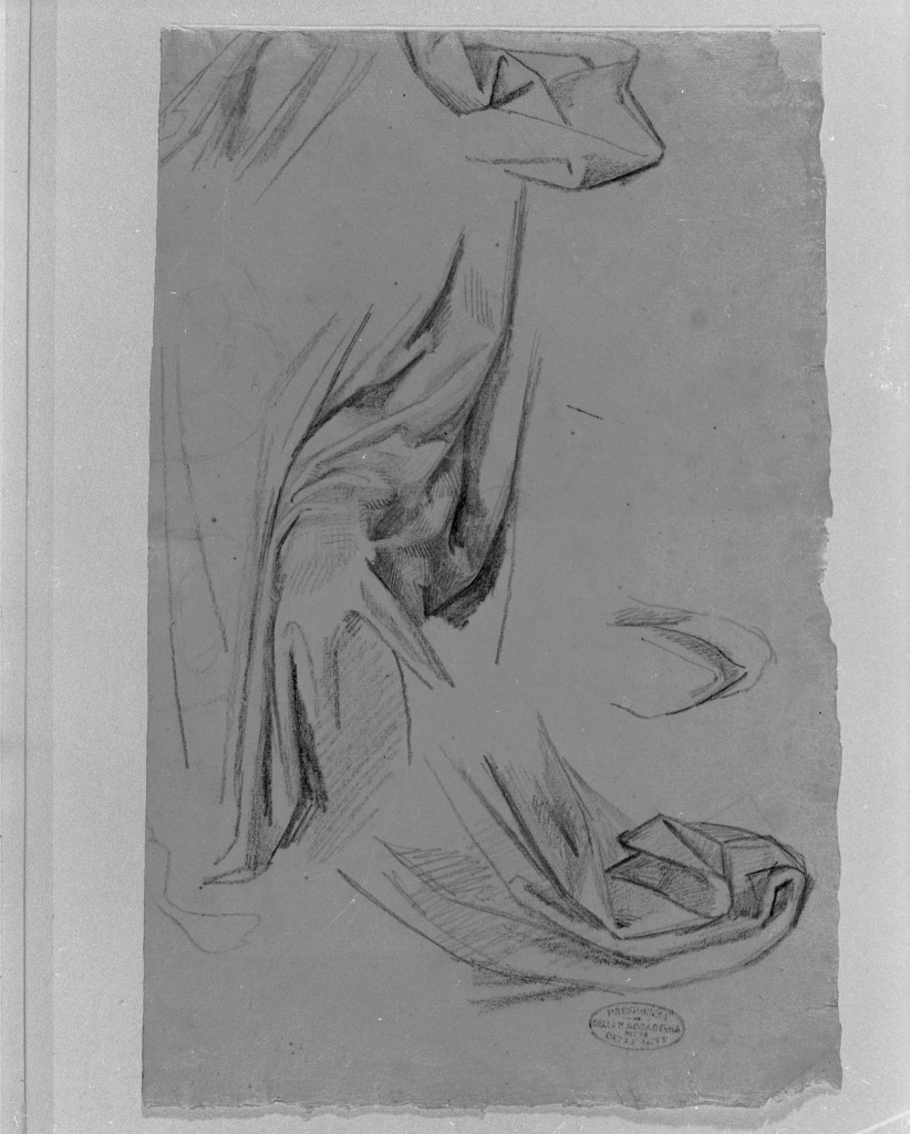 studio di panneggio (disegno, opera isolata) di De Superville Pierre Davide Humbert (sec. XVIII)