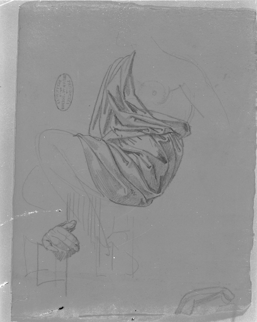 figura femminile seduta (disegno, opera isolata) di De Superville Pierre Davide Humbert (sec. XVIII)