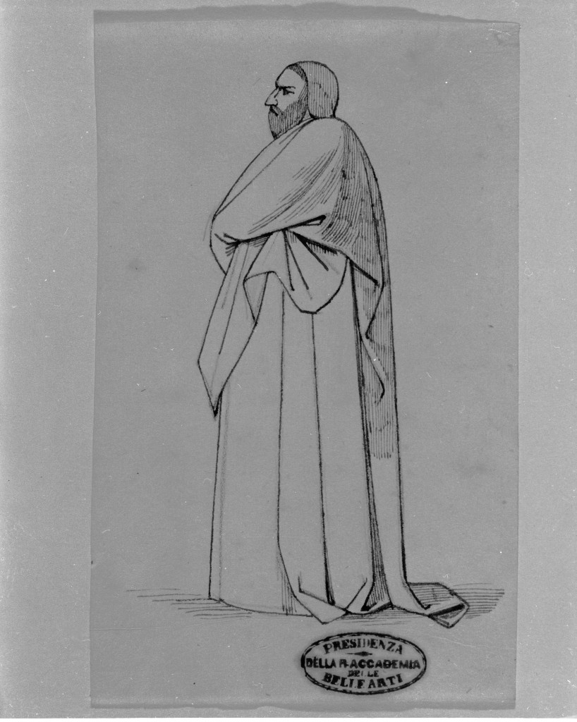 figura maschile di anziano (disegno, opera isolata) di De Superville Pierre Davide Humbert (secc. XVIII/ XIX)