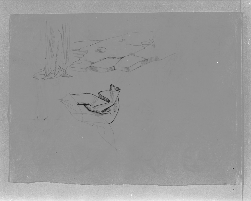 studio di panneggio (disegno) di De Superville Pierre Davide Humbert (secc. XVIII/ XIX)