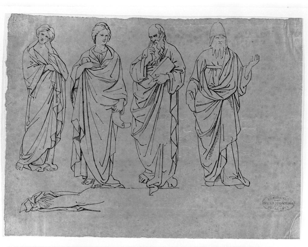 studio di figure (disegno, opera isolata) di De Superville Pierre Davide Humbert (secc. XVIII/ XIX)