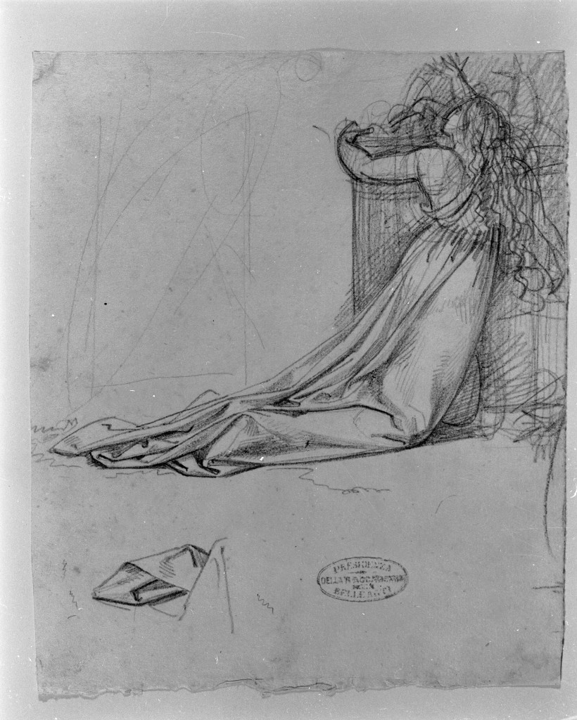 figura femminile (disegno, opera isolata) di De Superville Pierre Davide Humbert (sec. XVIII)