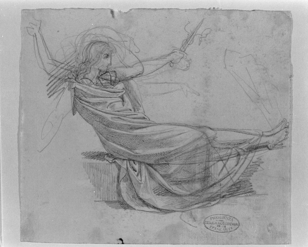 figura femminile (disegno, opera isolata) di De Superville Pierre Davide Humbert (sec. XVIII)