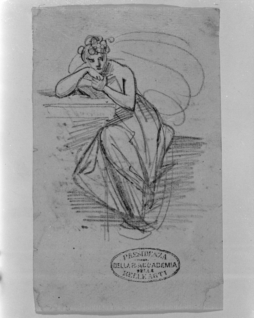 figura femminile (disegno, opera isolata) di De Superville Pierre Davide Humbert (sec. XVIII)