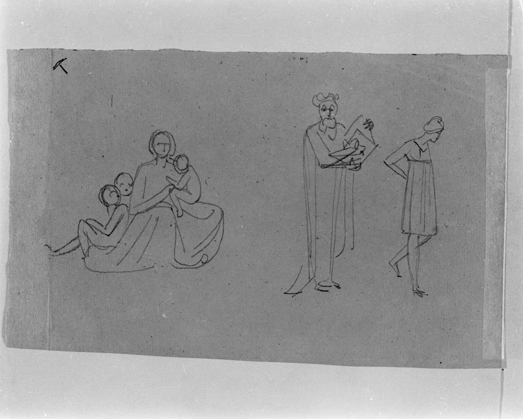 studio di figure (disegno, opera isolata) di De Superville Pierre Davide Humbert (secc. XVIII/ XIX)