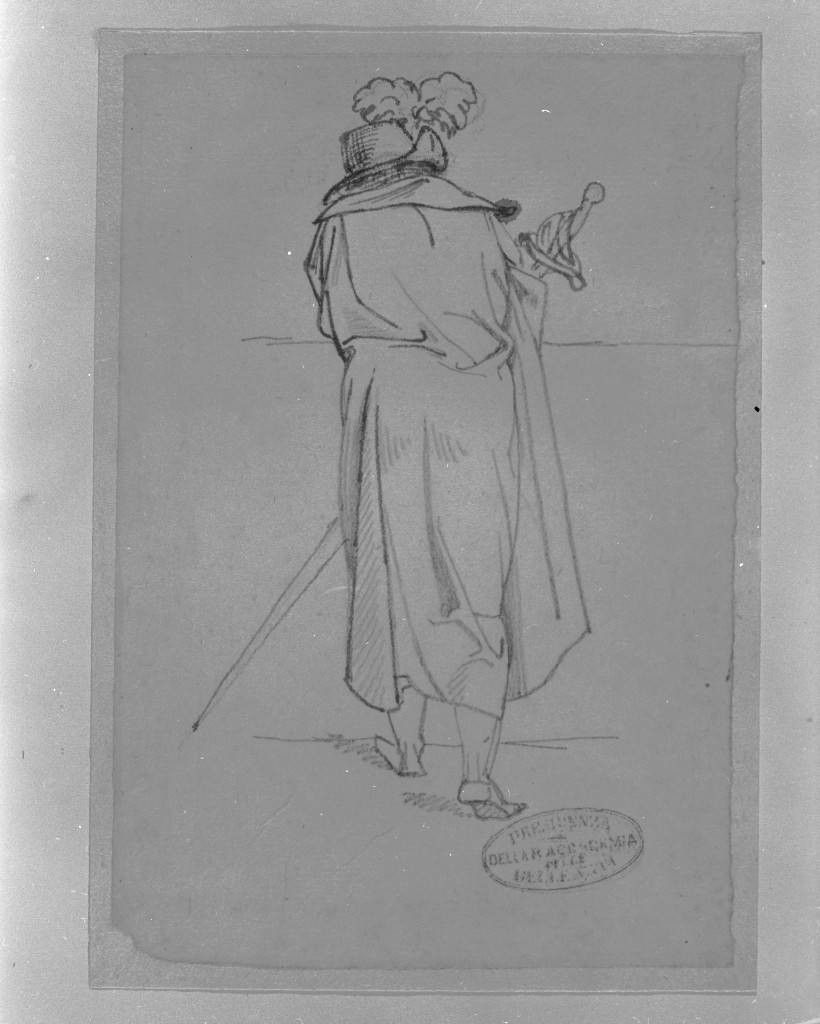 figura maschile (disegno, opera isolata) di De Superville Pierre Davide Humbert (secc. XVIII/ XIX)