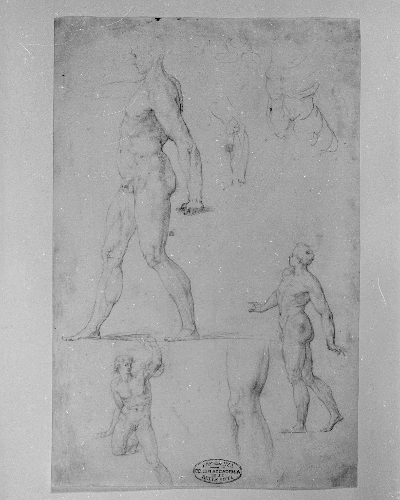 figure maschili (disegno, opera isolata) di Figino Giovanni Ambrogio (attribuito) (seconda metà sec. XVI)