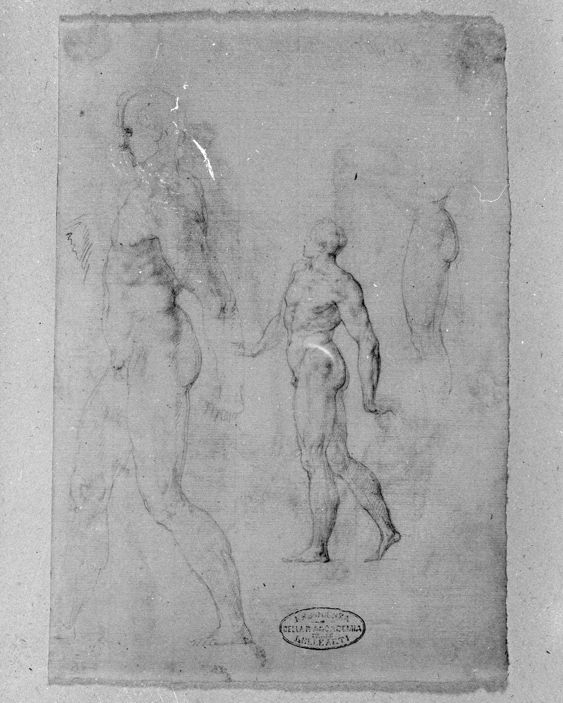 figure maschili (disegno, elemento d'insieme) di Figino Giovanni Ambrogio (attribuito) (seconda metà sec. XVI)