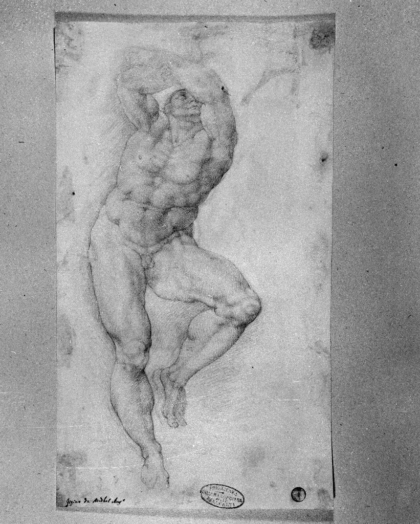 figura maschile (disegno, opera isolata) di Figino Giovanni Ambrogio (attribuito) (seconda metà sec. XVI)