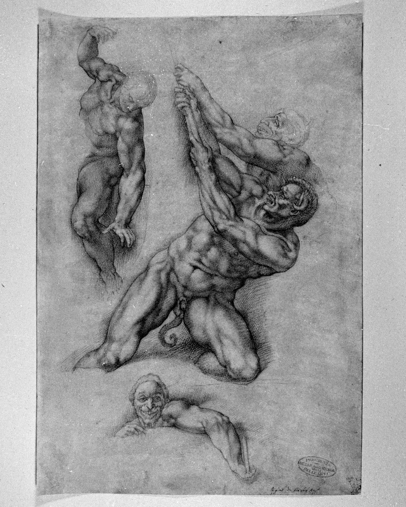 figure maschili (disegno, opera isolata) di Figino Giovanni Ambrogio (attribuito) (seconda metà sec. XVI)