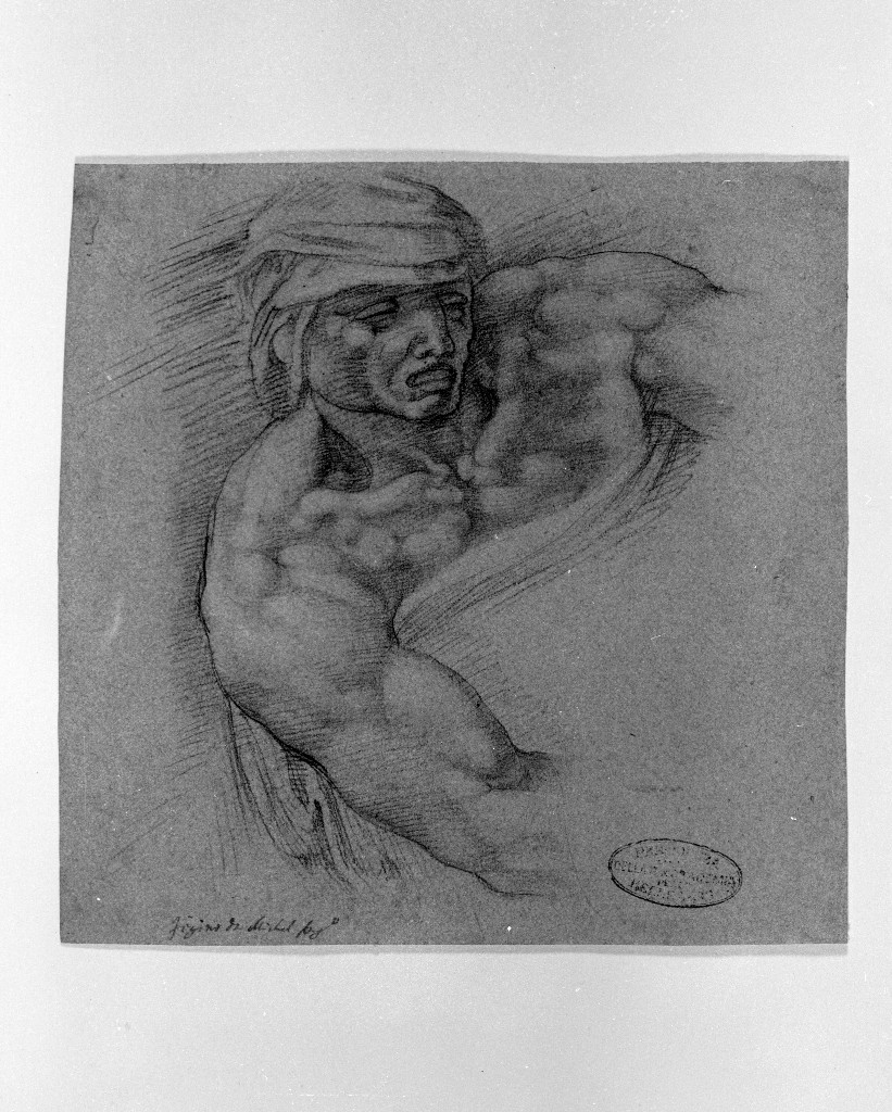 figura maschile (disegno, opera isolata) di Figino Giovanni Ambrogio (attribuito) (seconda metà sec. XVI)
