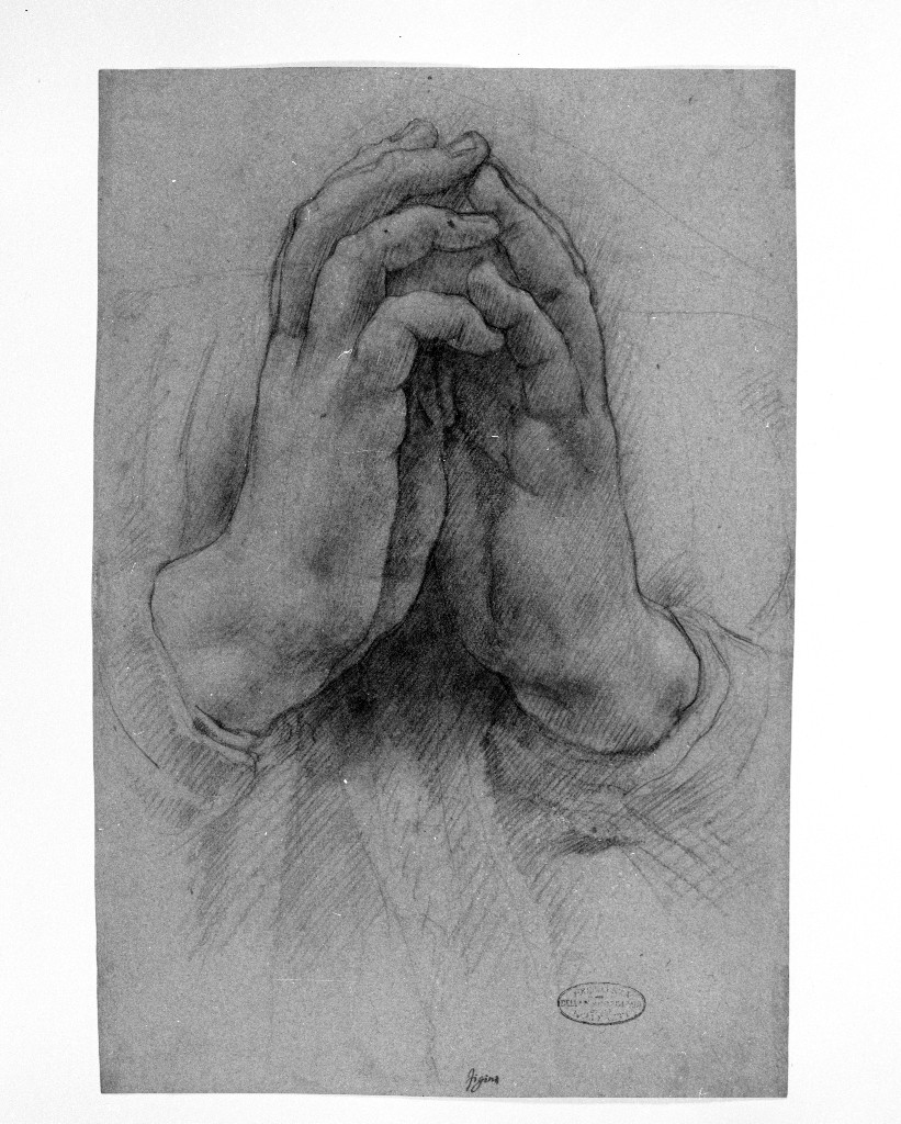 studio di parti anatomiche (disegno) di Figino Giovanni Ambrogio (attribuito) (seconda metà sec. XVI)