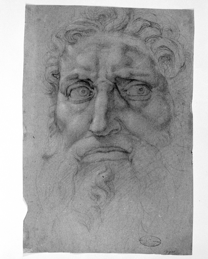 ritratto d'uomo (disegno, opera isolata) di Figino Giovanni Ambrogio (attribuito) (seconda metà sec. XVI)