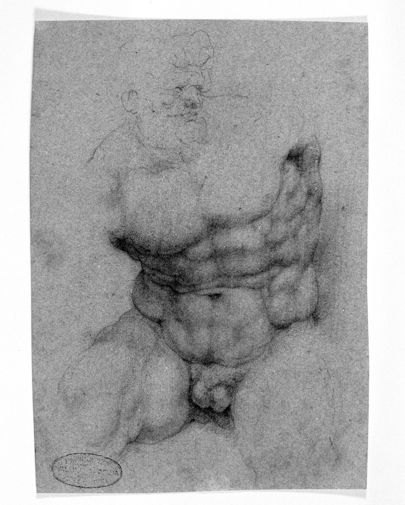 figura maschile (disegno, opera isolata) di Figino Giovanni Ambrogio (seconda metà sec. XVI)