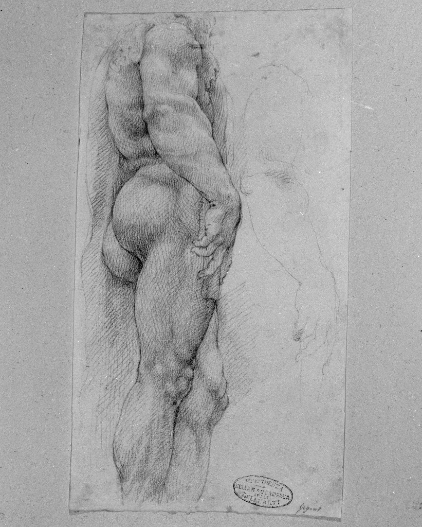 figura maschile (disegno, opera isolata) di Figino Giovanni Ambrogio (seconda metà sec. XVI)